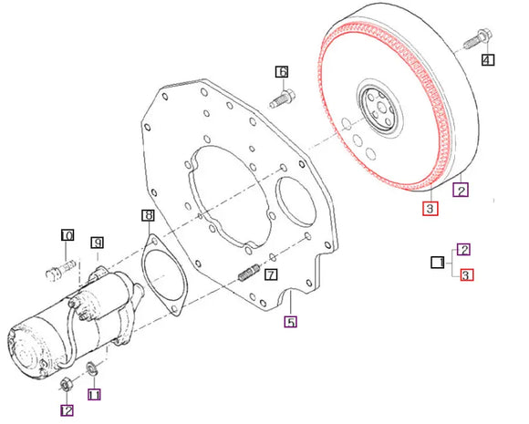 Mahindra Tractor Flywheel Ring Gear E525063821 Mahindra