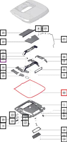 Mahindra Tractor Foam Sealing Roof 00890089U01 Mahindra Direct Parts