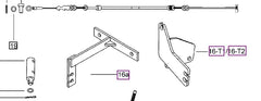 (Limited Availability) Mahindra Tractor Foot Accelerator Cable 007535348C1