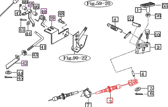 Mahindra Tractor Foot Accelerator Cable 15231162103 Mahindra