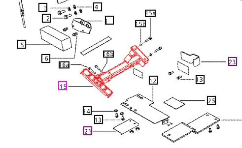 Mahindra Tractor Foot Step Mounting Assembly Left Hand LH E007539872D91 Mahindra Direct Parts