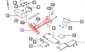 Mahindra Tractor Foot Step Mounting Assembly Left Hand LH E007539872D91 Mahindra Direct Parts