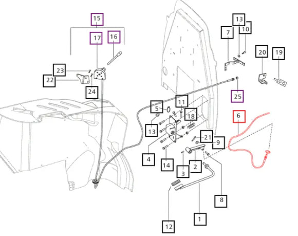Mahindra Tractor Foot Throttle Cable 008001003C91 Mahindra Direct Parts