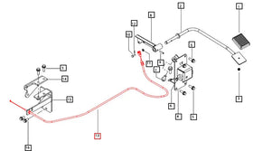 Mahindra Tractor Foot Throttle Cable 008012336U1 Mahindra