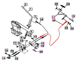 Mahindra Tractor Foot Throttle Cable 19670219000 Mahindra
