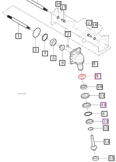 Mahindra Tractor Front Axle 14T Bevel Gear 11104130040 Mahindra