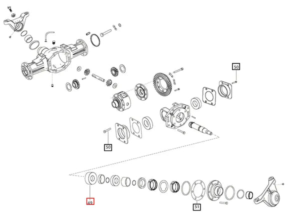 Mahindra Tractor Front Axle Bearing E006507923D1 Mahindra Direct Parts