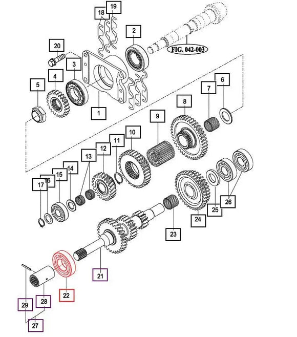 Mahindra Tractor Front Axle Bearing V6001106207 Mahindra Direct Parts