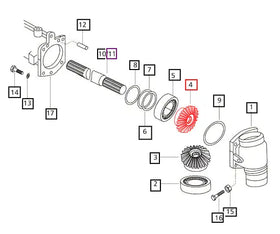 Mahindra Tractor Front Axle Bevel Gear 10T 17994350040 Mahindra Direct Parts