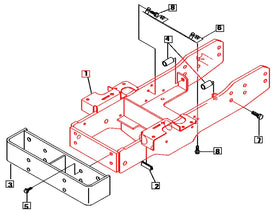 Mahindra Tractor Front Axle Bracket 19682031AG3 Mahindra Direct Parts