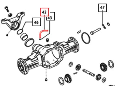 Mahindra Tractor Front Axle Breather Pipe E006507881D1