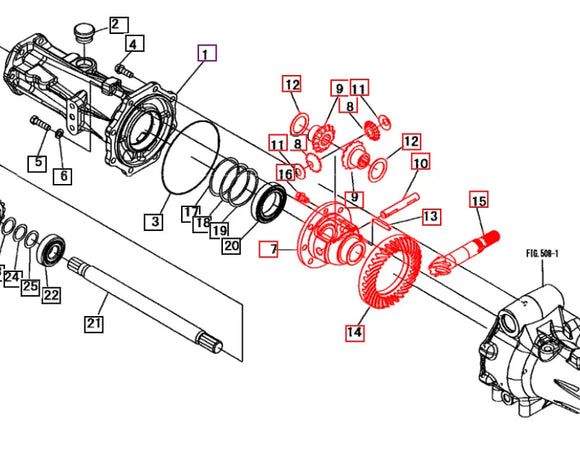 Mahindra Tractor Front Axle Differential Case Assembly 19453125000 Mahindra Direct Parts