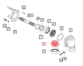 Mahindra Tractor Front Axle Gear 17T 17994350030 Mahindra Direct Parts