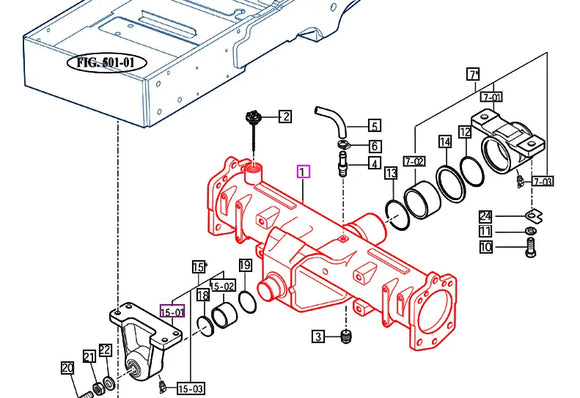 Mahindra Tractor Front Axle Housing 14514322000M Mahindra Direct Parts