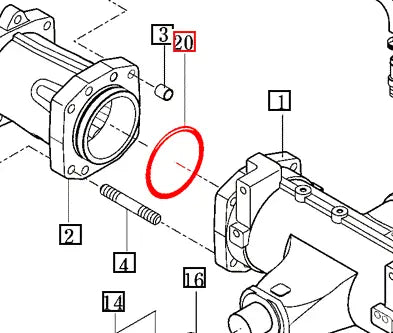 Mahindra Tractor Front Axle Housing O-ring V7212031120 Mahindra Direct Parts