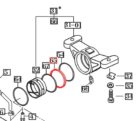 Mahindra Tractor Front Axle Housing Spacer, R 16704310040 Mahindra Direct Parts