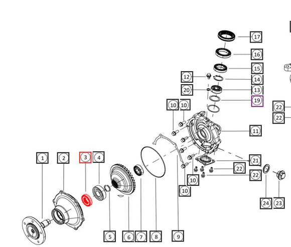 Mahindra Tractor Front Axle Hub Oil Seal 006517863V1 Mahindra Direct Parts