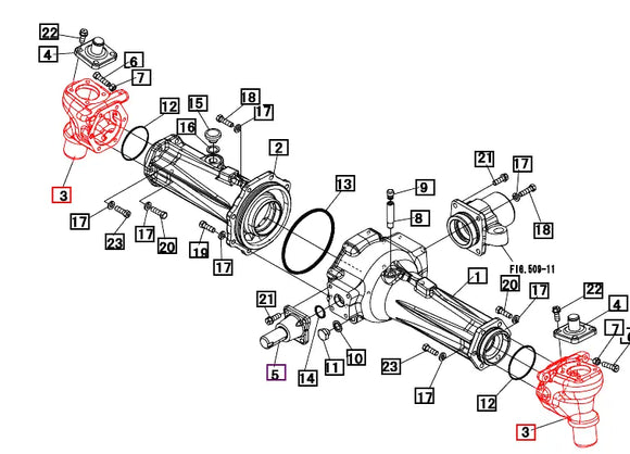 Mahindra Tractor Front Axle King Pin Case LH / RH 19483136AG1 Mahindra Direct Parts