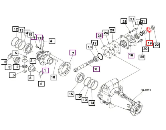 Mahindra Tractor Front Axle Pinion Seal 08401030458 Mahindra