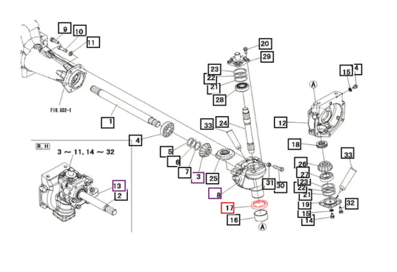 Mahindra Tractor Front Axle Seal Kingpin to Final Drive 08401045629 Mahindra