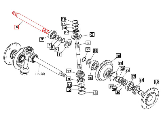 Mahindra Tractor Front Axle Shaft 19483128000 Mahindra Direct Parts