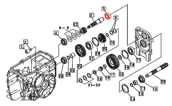 Mahindra Tractor Front Axle Shaft Bearing 07520663050 Mahindra