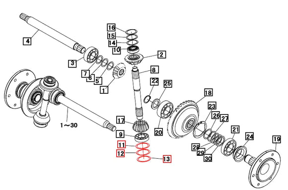 Mahindra Tractor Front Axle Shim Set 19483121000 Mahindra Direct Parts