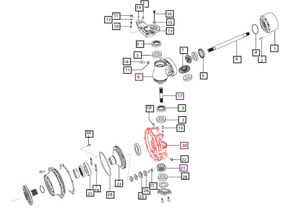 Mahindra Tractor Front Axle Swivel Housing LH (New Style ) E006504563D2 Mahindra