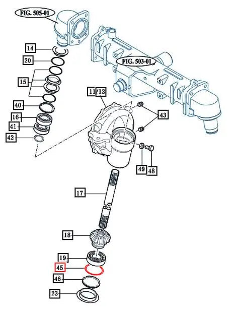 Mahindra Tractor  Front Axle Vertical Shaft Shim 16704130060 Mahindra