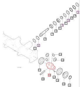 Mahindra Tractor Front Differential Case 11104112260M Mahindra Direct Parts