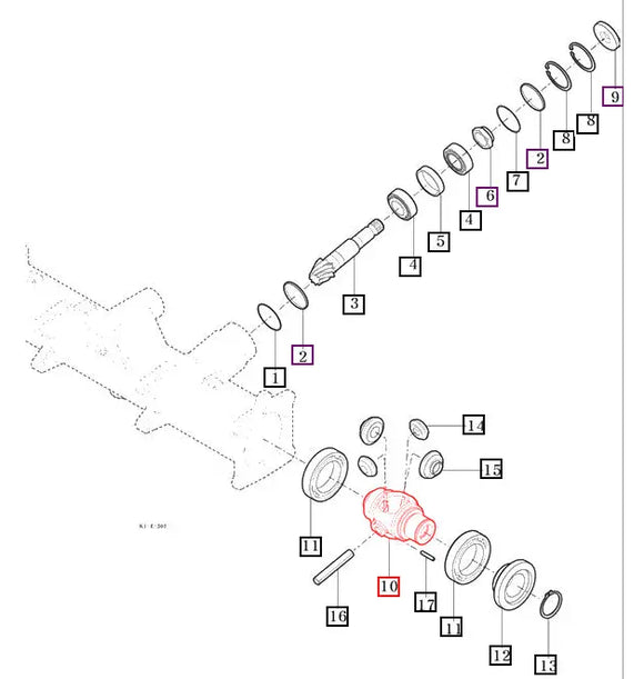 Mahindra Tractor Front Differential Case 11104112260M Mahindra Direct Parts