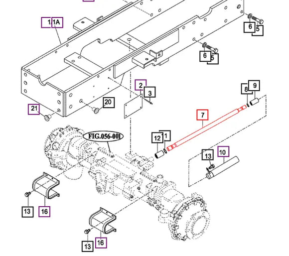 Mahindra Tractor Front Drive Shaft 14724100011