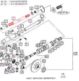 Mahindra Tractor Front Drive Shaft 16504310010 Mahindra