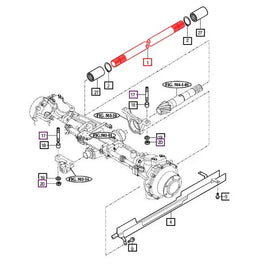 Mahindra Tractor Front Drive Shaft 4WD 12294310010GB Mahindra Direct Parts