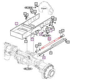 Mahindra Tractor Front Driveshaft 12384100011GB Mahindra