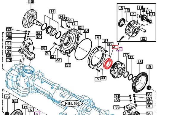 Mahindra Tractor Front Gear Case Bearing 6016 V6001106016 Mahindra Direct Parts