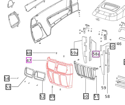 Mahindra Tractor Front Grill 007538580D92 Mahindra Direct Parts