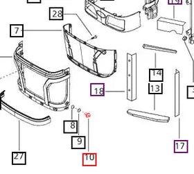 Mahindra Tractor Front Grill Mounting Screw E007544300B1 Mahindra