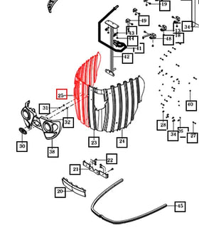 Mahindra Tractor Front Grill RH 18736112150GB Mahindra Direct Parts