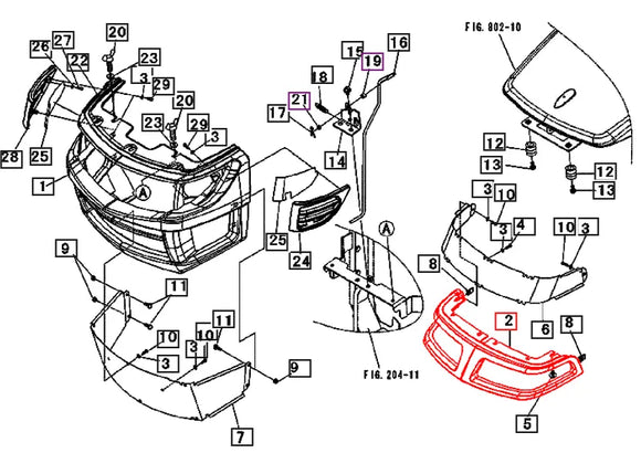 Mahindra Tractor Front Grill Upper 10462613000 Mahindra Direct Parts