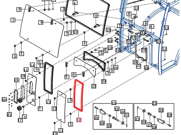 Mahindra Tractor Front Lower Glass Insulator 11107033210 Mahindra Direct Parts