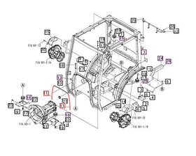 Mahindra Tractor Front Right Glass Weather Strip 19486123001 Mahindra Direct Parts