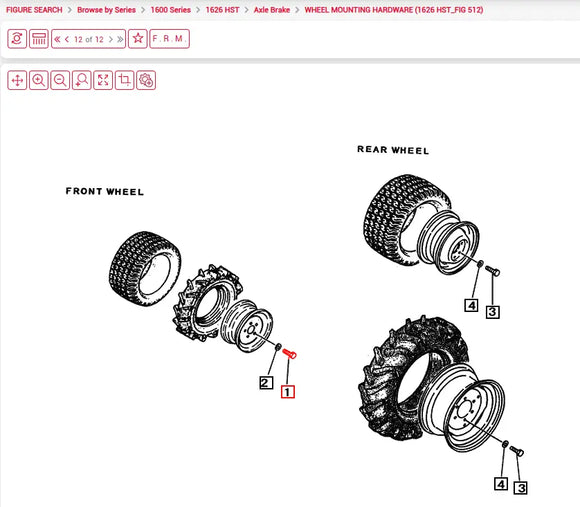 Mahindra Tractor Front Wheel Bolt A9300114025 Mahindra