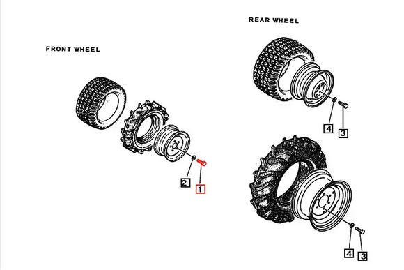 Mahindra Tractor Front Wheel Bolt A9300114025 Mahindra