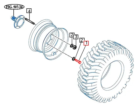 Mahindra Tractor Front Wheel Bolt M16x20 V2014616030 Mahindra Direct Parts