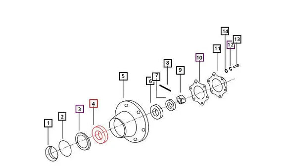 Mahindra Tractor Front Wheel Inner Bearing 007500053C91 Mahindra Direct Parts