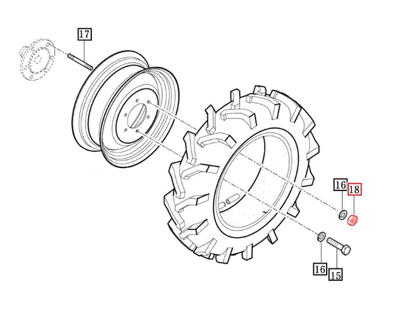 Mahindra Tractor Front Wheel Lug Nuts Mahindra Direct Parts