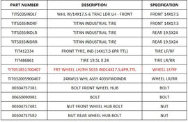 Mahindra Tractor Front Wheel TIT051851700407 Mahindra Direct Parts