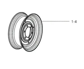Mahindra Tractor Front Wheel TIT052095600407 Mahindra Direct Parts