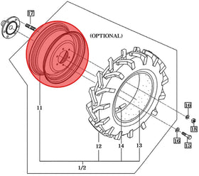 Mahindra Tractor Front Wheel for 28x8.50x15 Size Tire TIT042103500407 Mahindra